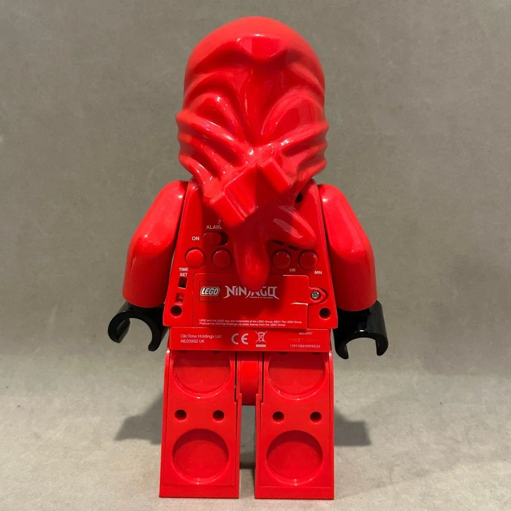 LEGO Ninjago Kai Red Ninja Minifigure Digital Alarm Clock 9003097 2011 Tested